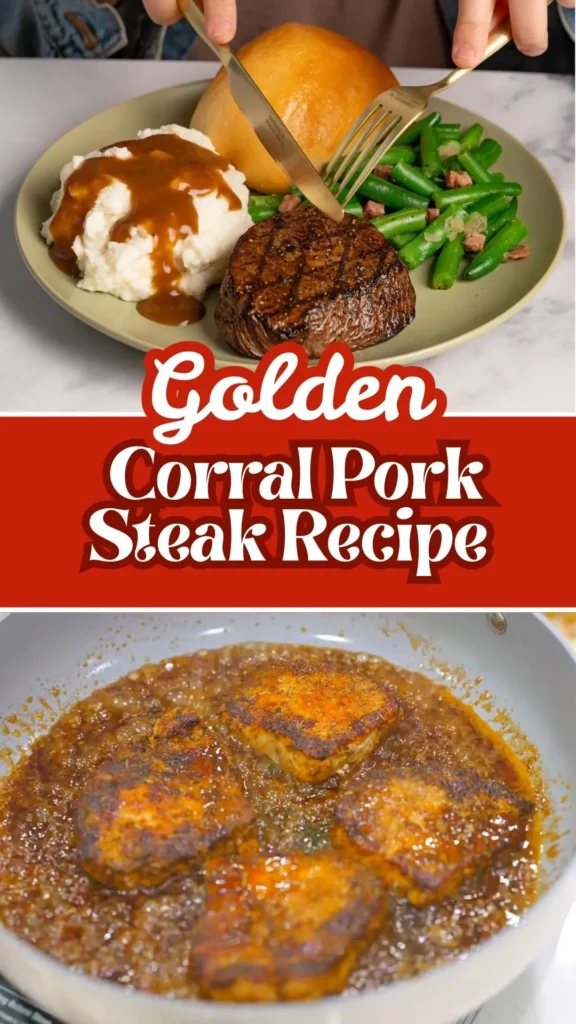 Golden Corral Pork Steak Recipe pin